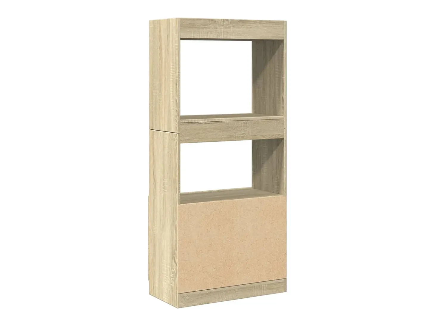 Aparador de madera de ingeniería roble Sonoma 63x33x140 cm