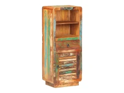 Aparador de madera maciza reciclada 45x32x110 cm