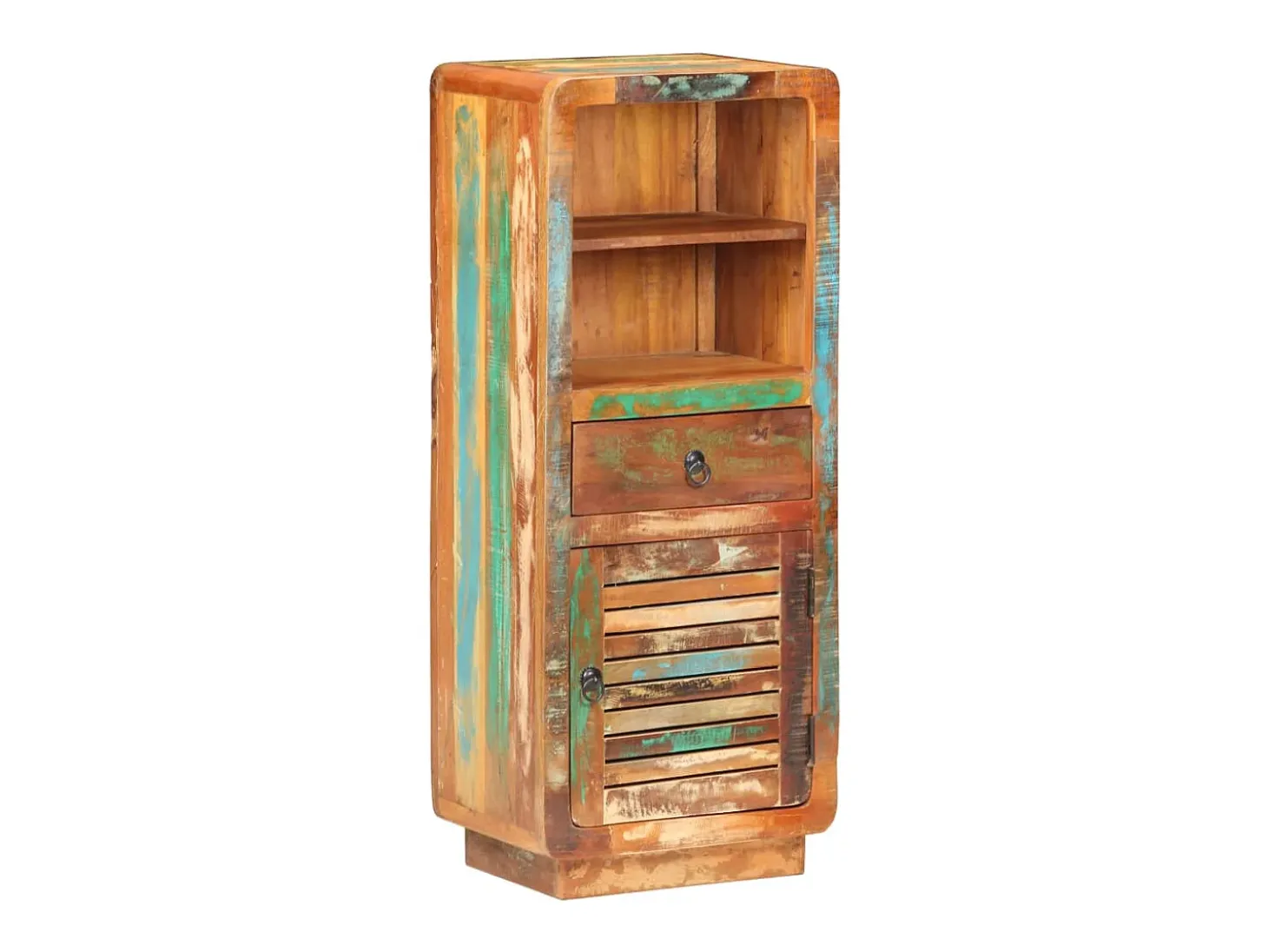 Aparador de madera maciza reciclada 45x32x110 cm