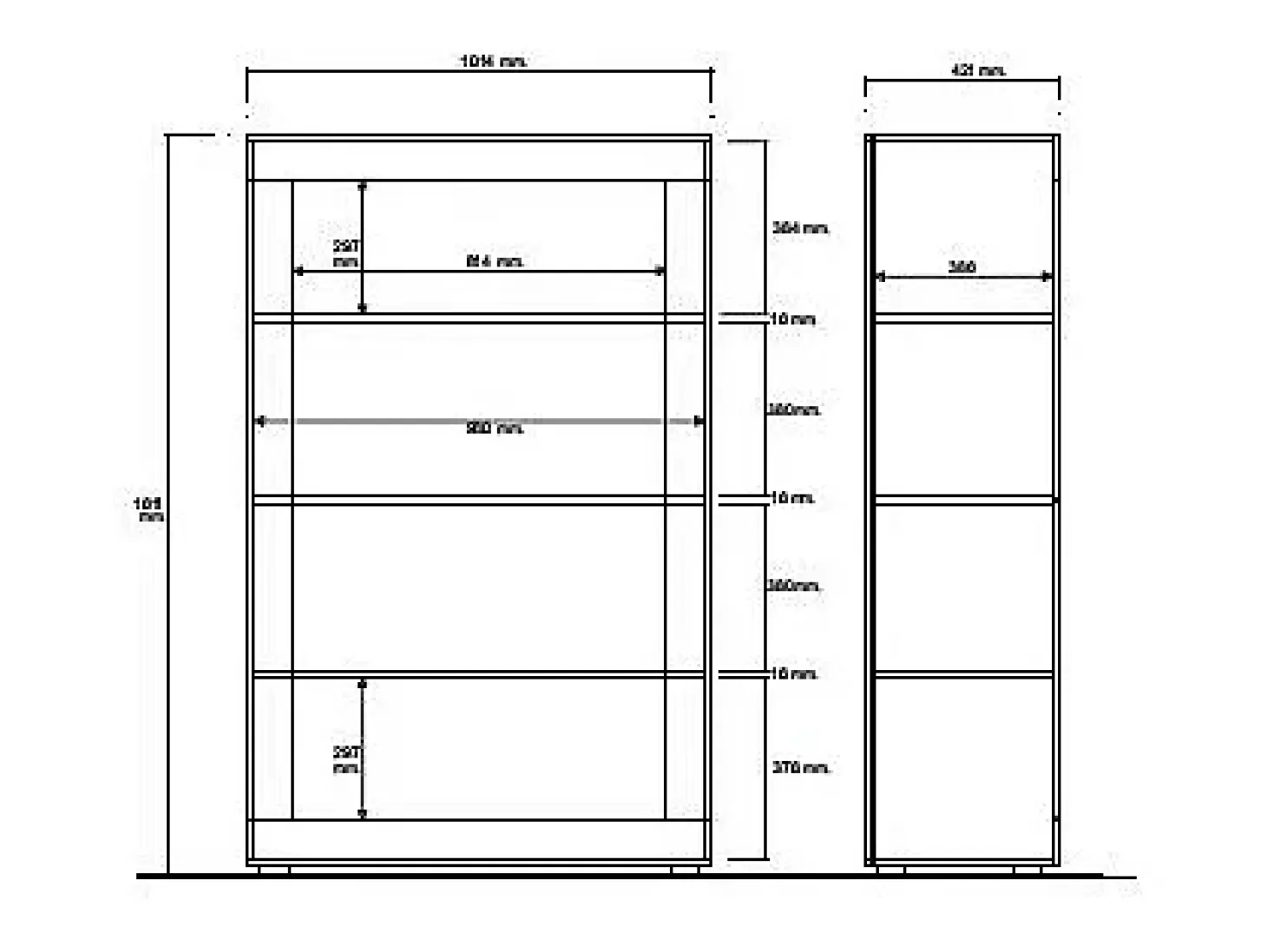 Aparador design luces LED 4 puertas Blanco lacado COMETE