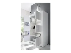 Aparador design luces LED 4 puertas Blanco lacado COMETE