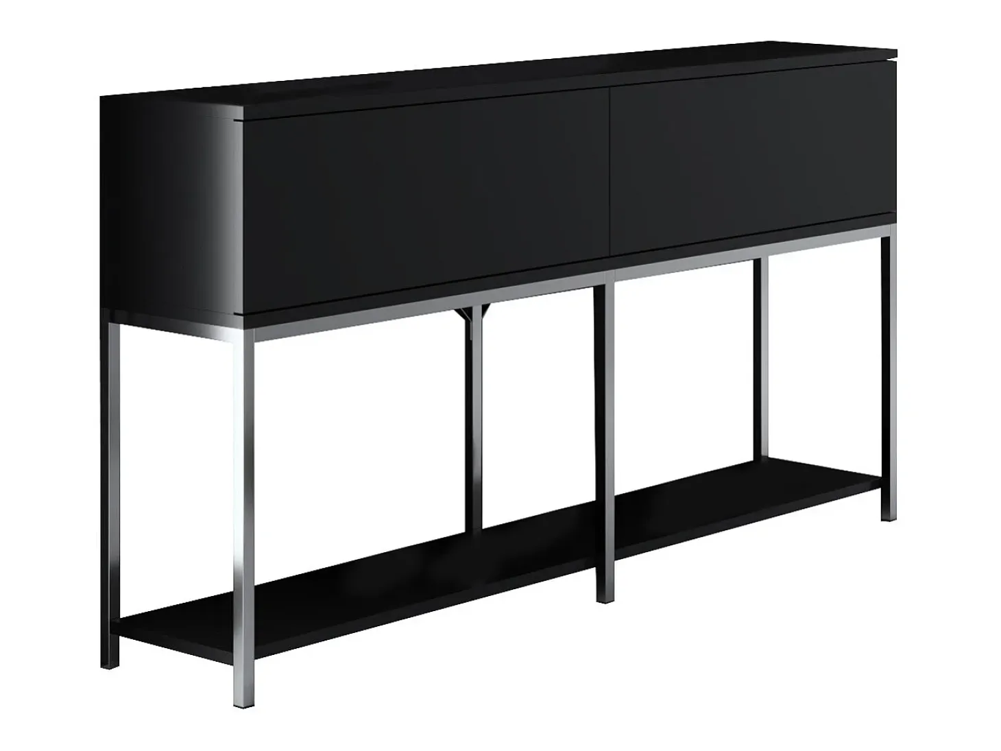Aparador Lord Negro Plata 150x30x80 cm
