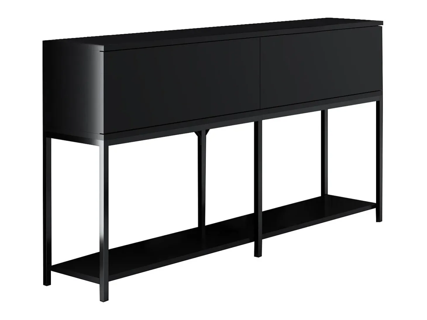 Aparador Lord Negro 150x30x80 cm