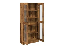 Aparador madera ingeniería madera envejecida 82,5x30,5x185 cm