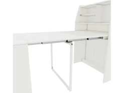 Aparador, Mueble bar retráctil - con compartimentos arriba - estilo moderno - Blanco