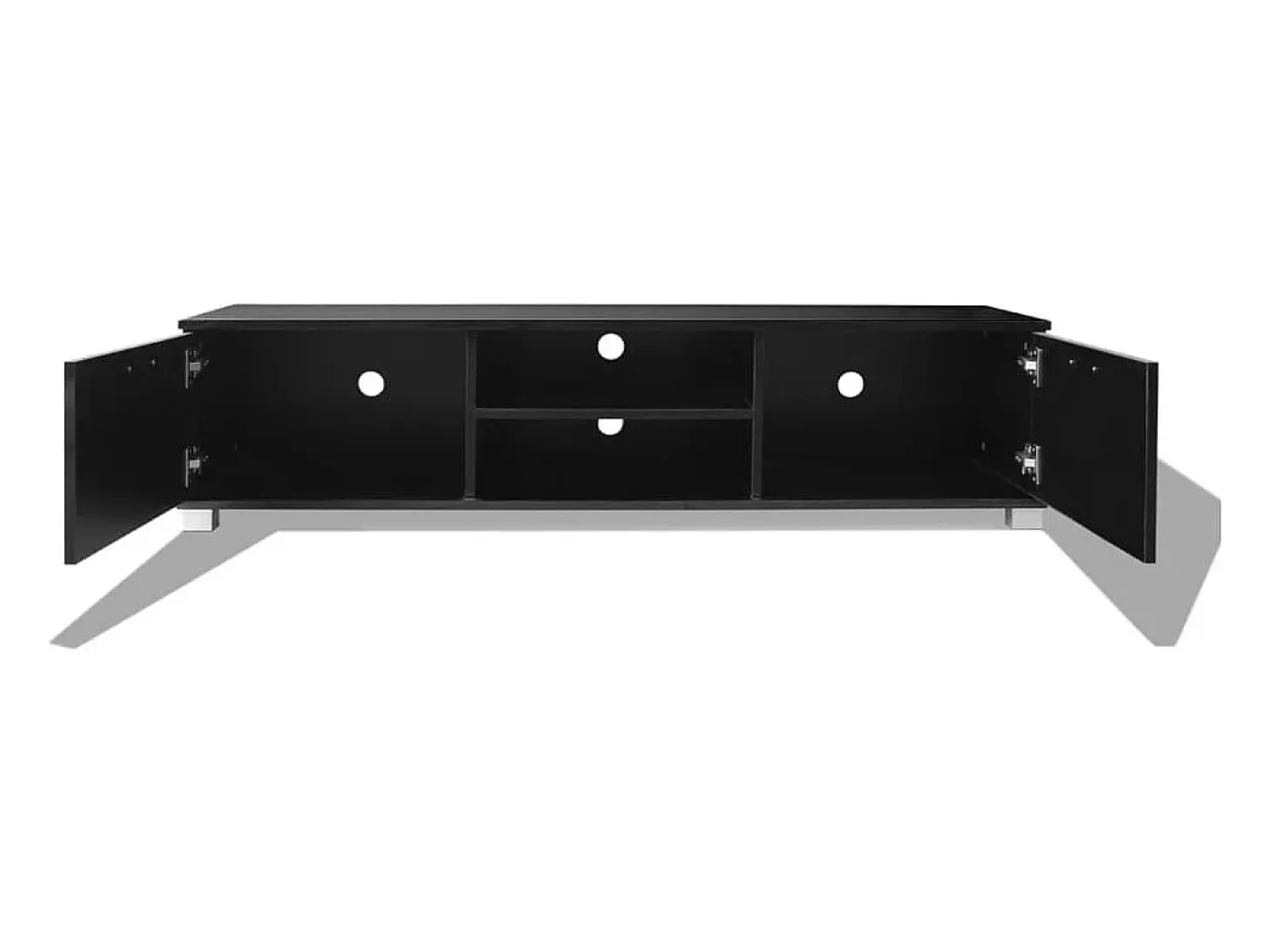 Aparador para TV negro brillante 140x40,3x34,7 cm