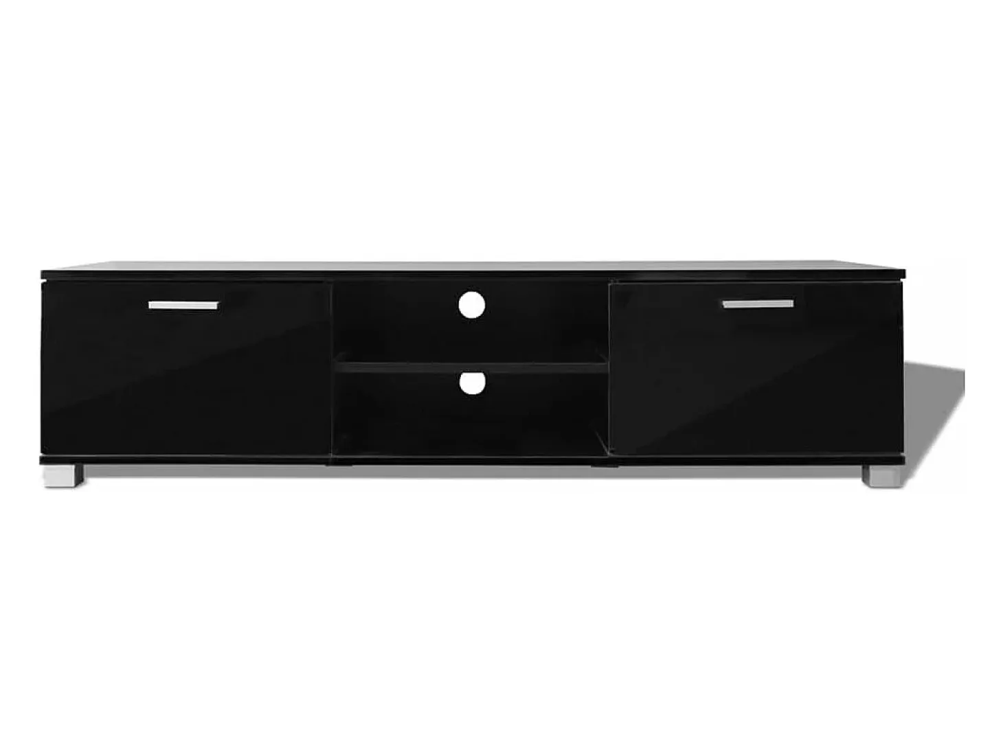 Aparador para TV negro brillante 140x40,3x34,7 cm