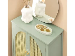 Aparador Recibidor Mueble de Entrada con 2 Puertas y 4 Cajones 70 x 34 x 90 cm Verde FSB72-GR SoBuy ES