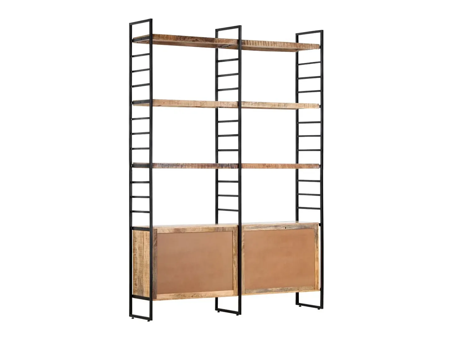 Ardrossan Estantería de 4 niveles madera de mango rugosa 124x30x180 cm
