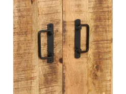 Ardrossan Estantería de 4 niveles madera de mango rugosa 124x30x180 cm
