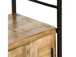 Ardrossan Estantería de 4 niveles madera de mango rugosa 124x30x180 cm