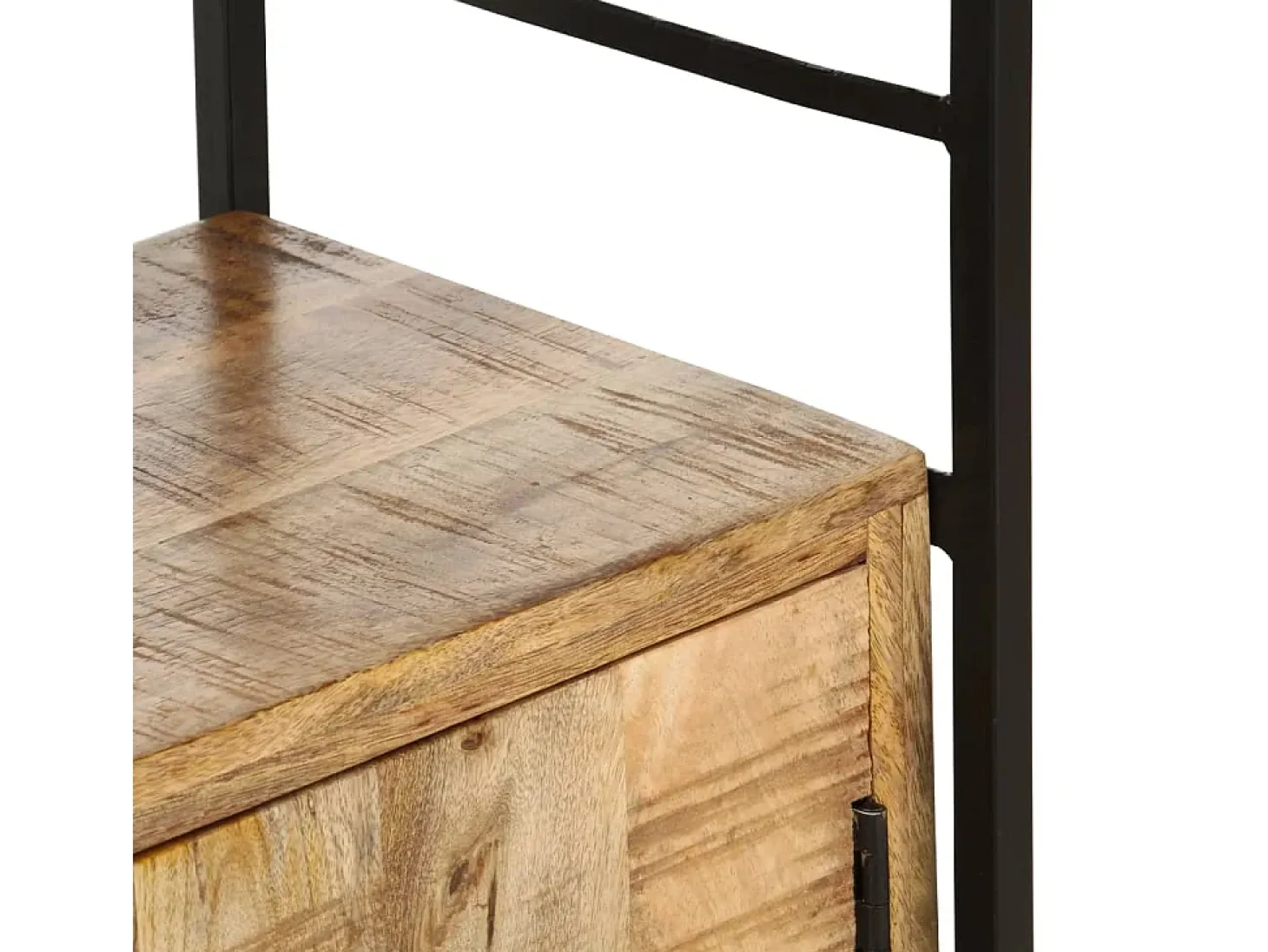 Ardrossan Estantería de 4 niveles madera de mango rugosa 124x30x180 cm