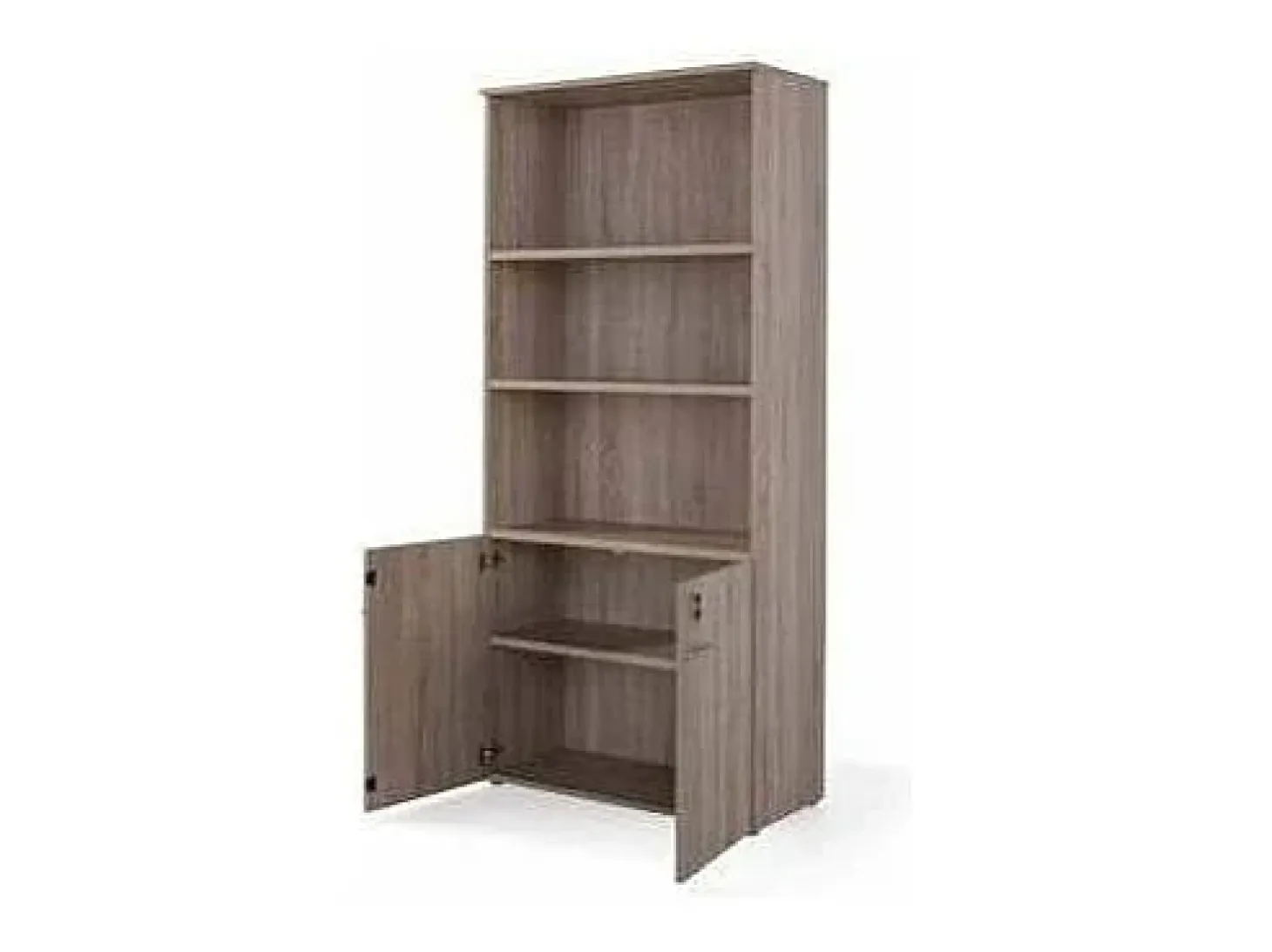 Armario alto con puertas bajas acabado olmo claro, 208.8 cm(alto)93 cm(ancho)42.5 cm(fondo