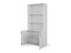Armario alto con puertas bajas acabado blanco, 208.8 cm(alto)93 cm(ancho)42.5 cm(fondo) .