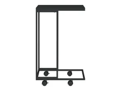Armario auxiliar con ruedas contrachapado negro 40x30x63,5 cm