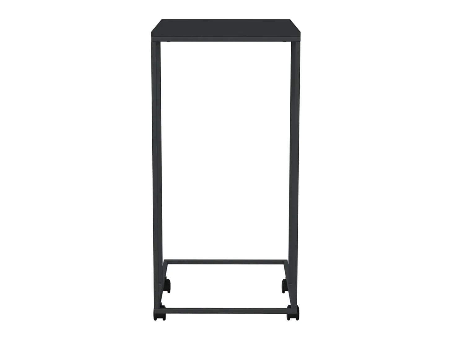 Armario auxiliar con ruedas contrachapado negro 40x30x63,5 cm ES870460