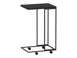 Armario auxiliar con ruedas contrachapado negro 40x30x63,5 cm ES870460