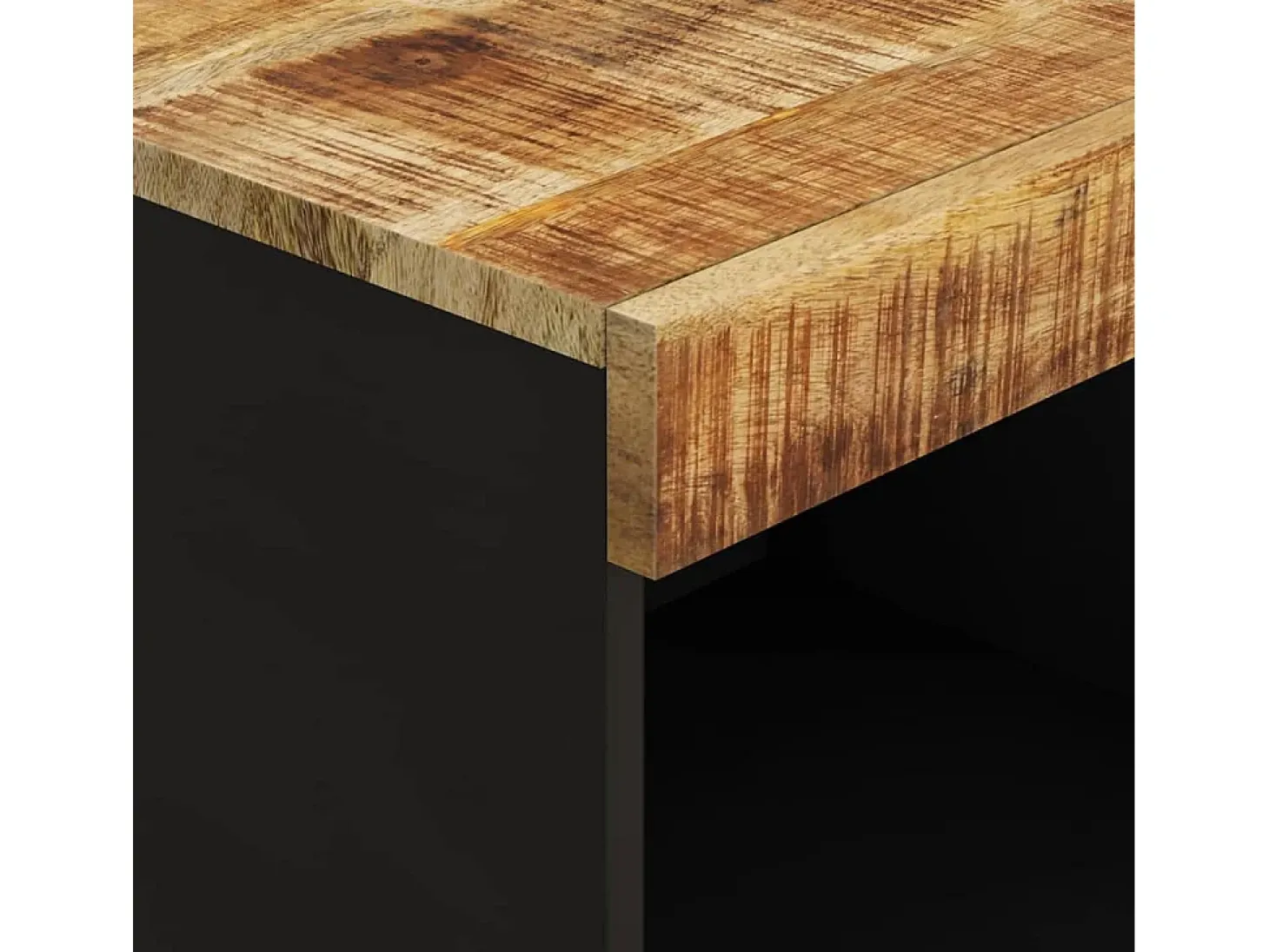 Armario auxiliar de madera maciza de mango 85x33x75 cm