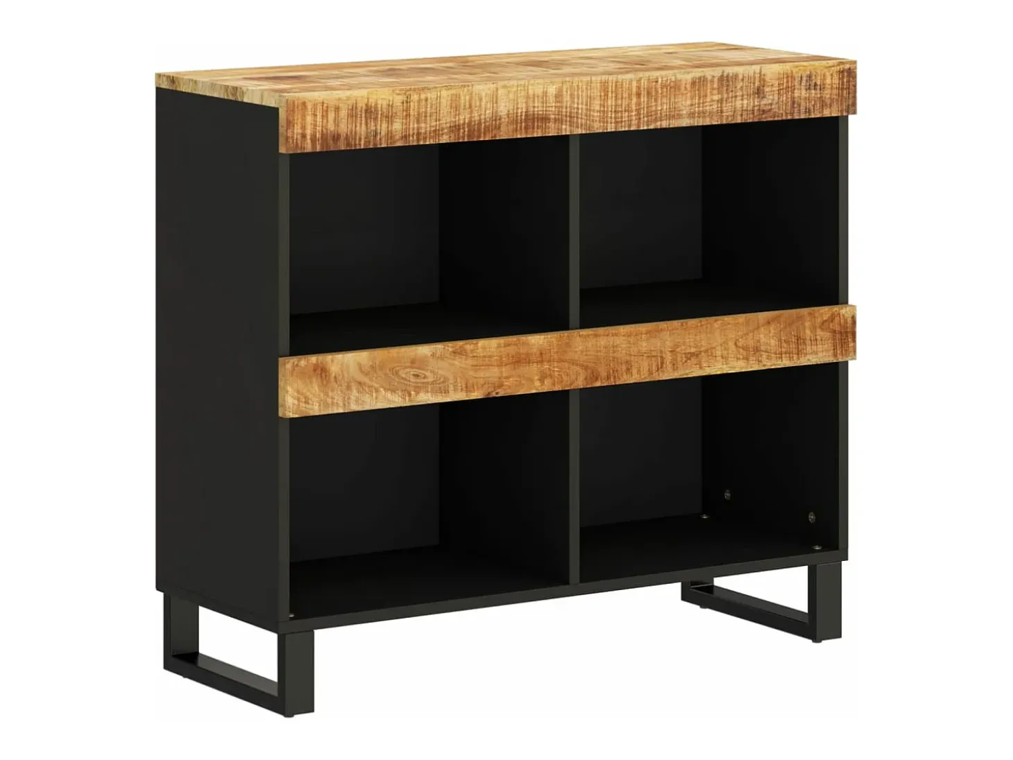 Armario auxiliar de madera maciza de mango 85x33x75 cm