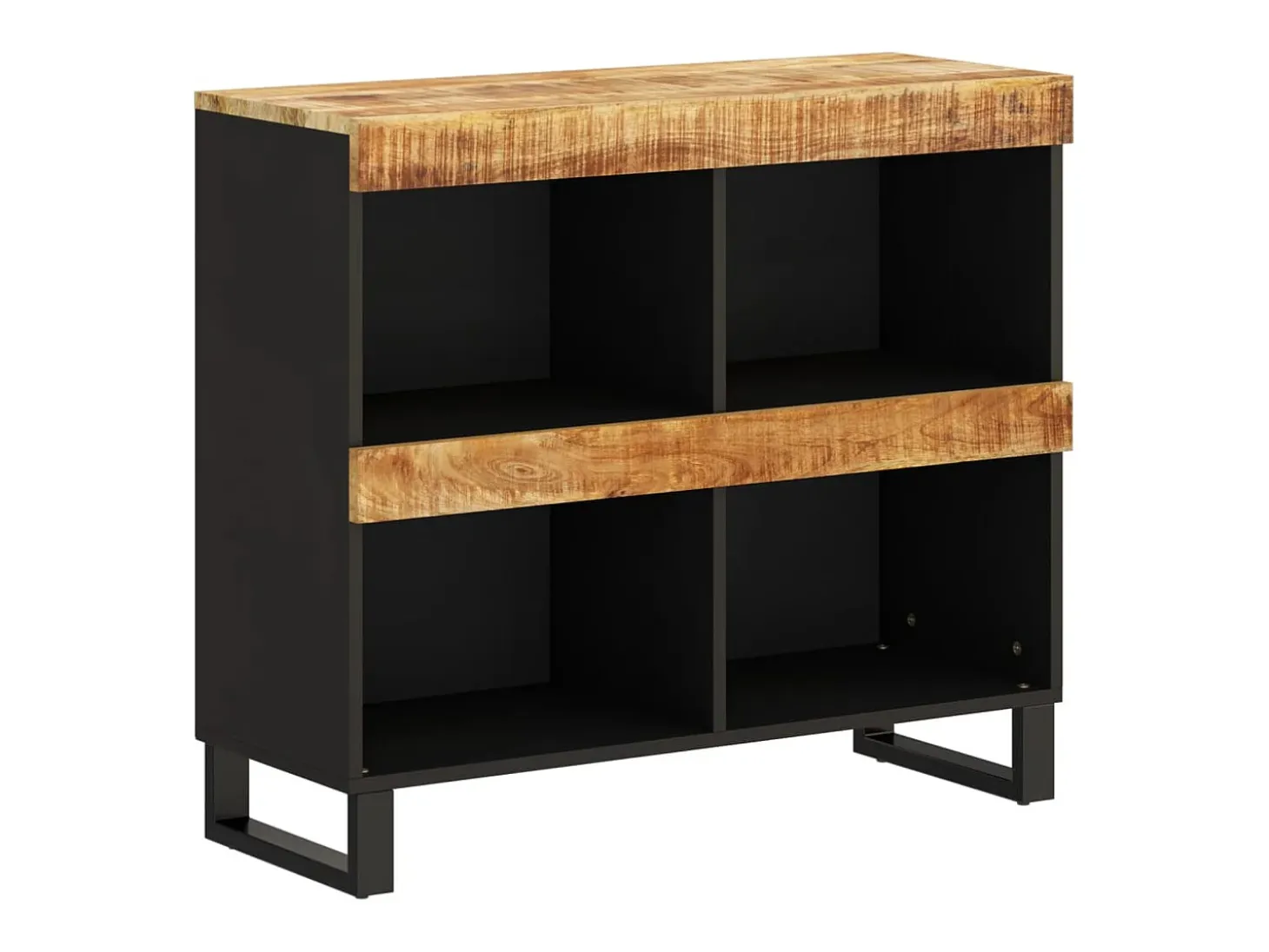 Armario auxiliar de madera maciza de mango 85x33x75 cm