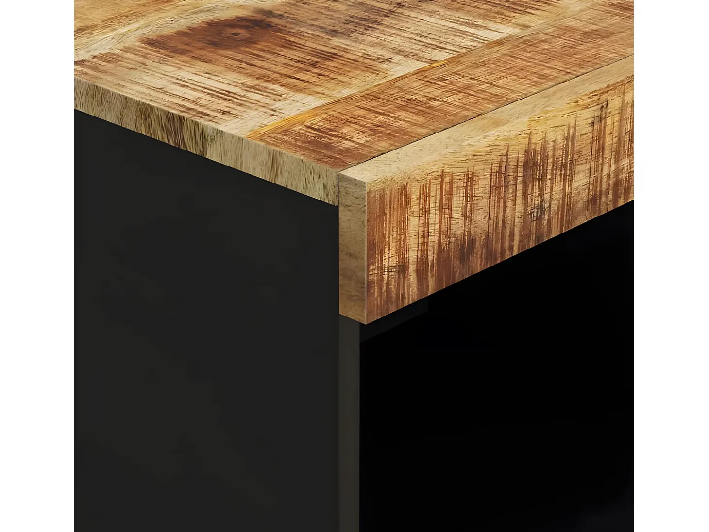 Armario auxiliar de madera maciza de mango 85x33x75 cm