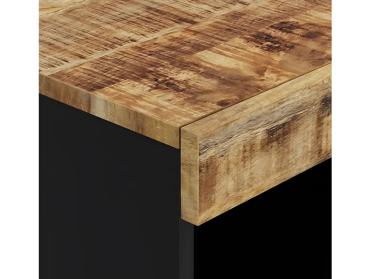 Armario auxiliar madera maciza de mango 60x33x75 cm