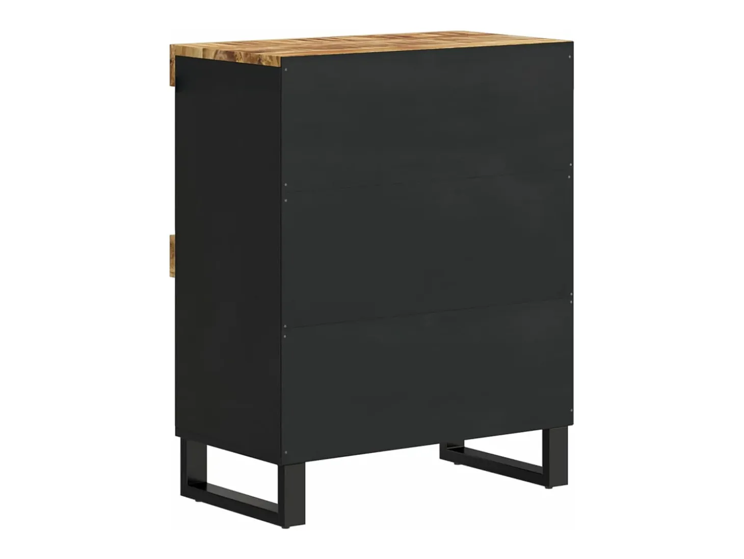 Armario auxiliar madera maciza de mango 60x33x75 cm