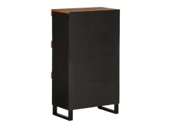 Armario auxiliar madera maciza de acacia 60x33x107 cm