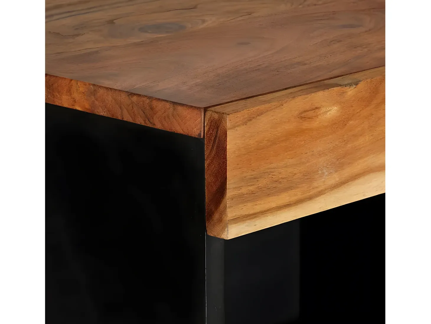 Armario auxiliar madera maciza de acacia 85x33x107 cm