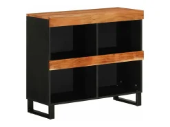 Armario auxiliar madera maciza de acacia 85x33x75 cm