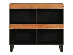 Armario auxiliar madera maciza de acacia 85x33x75 cm