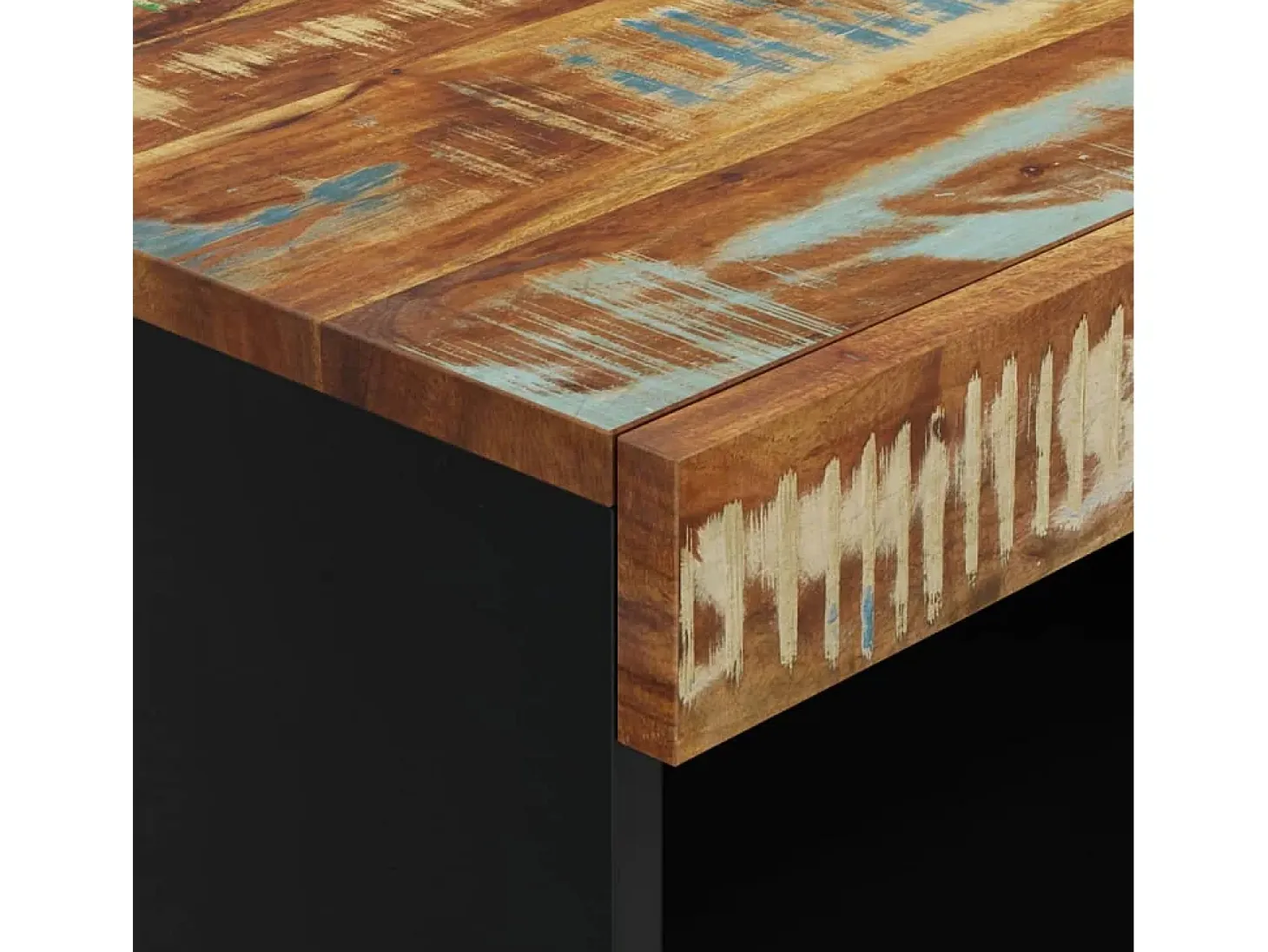 Armario auxiliar madera maciza reciclada 60x33x75 cm