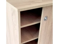 Armario bajo Puertas correderas con estantes Multiusos Zapatero estantería Oficina (Cambrian) - Buyqualia