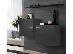 Armario colgante para Salón comedor en Gris 60x30x60cm Berit