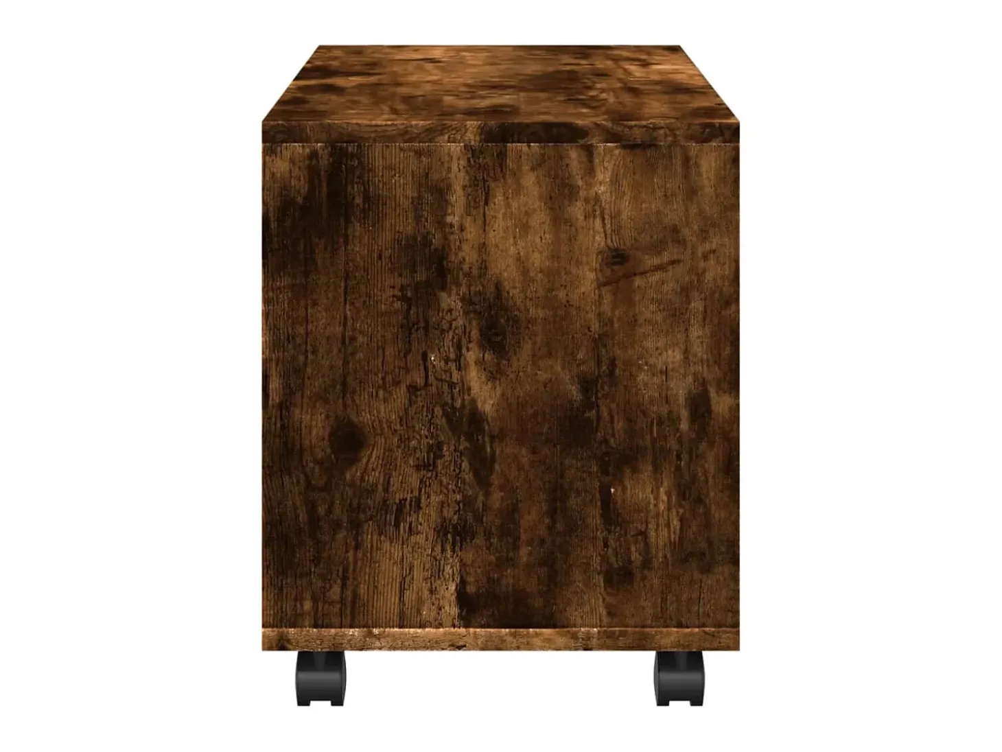 Armario con ruedas madera ingeniería roble ahumado 72x33x42,5cm