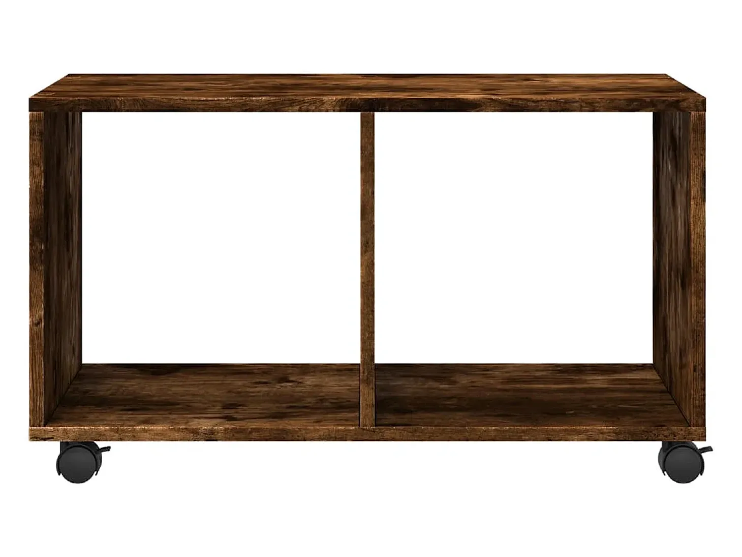 Armario con ruedas madera ingeniería roble ahumado 72x33x42,5cm