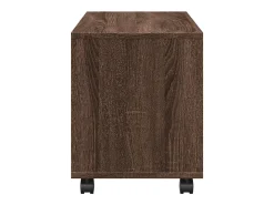 Armario con ruedas madera ingeniería marrón roble 72x33x42,5 cm