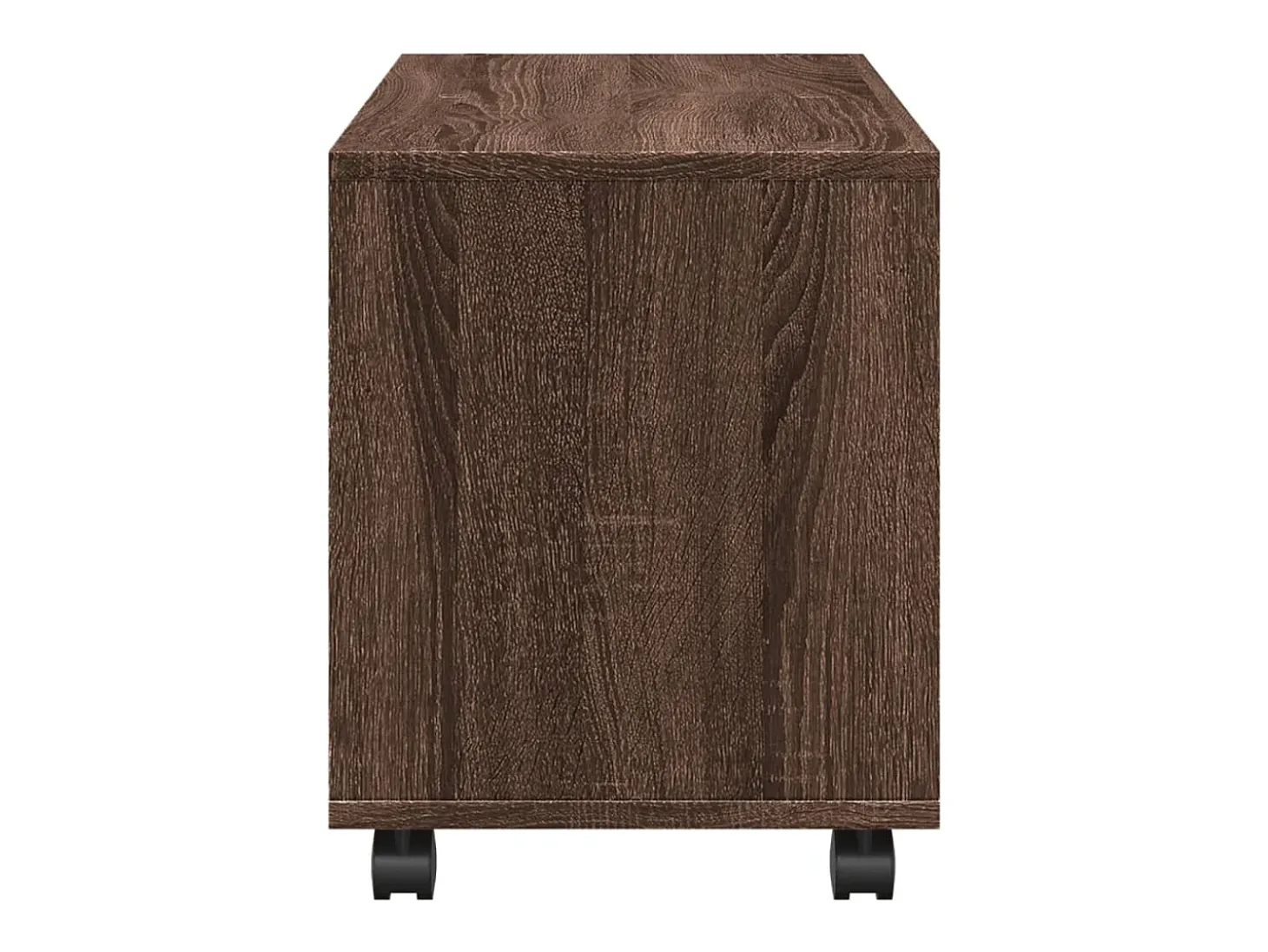 Armario con ruedas madera ingeniería marrón roble 72x33x42,5 cm