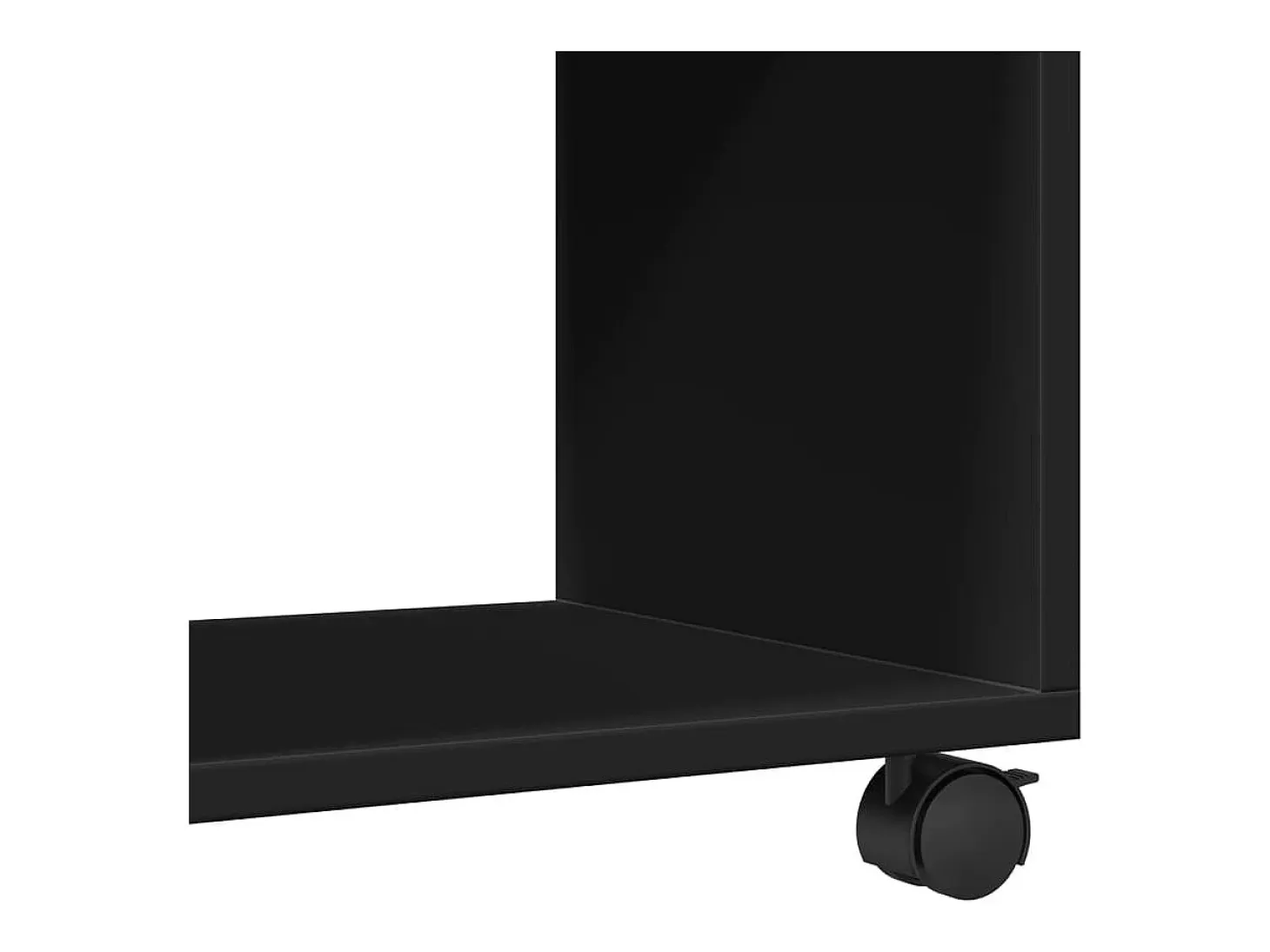 Armario con ruedas madera ingeniería negro 72x33x42,5 cm