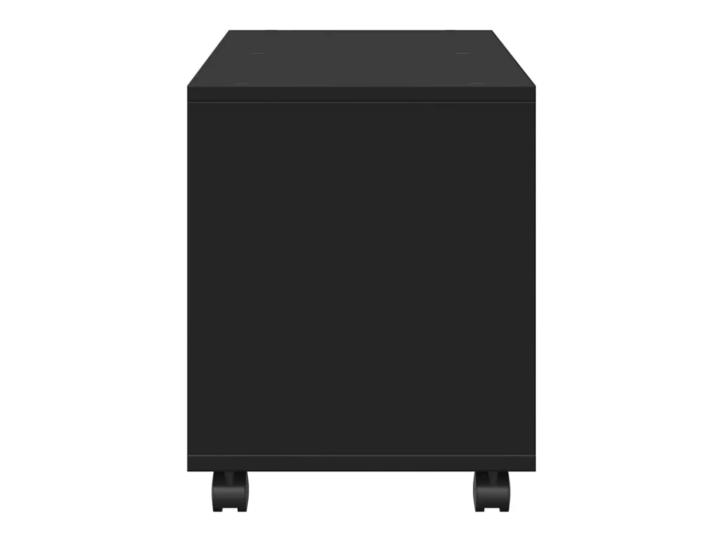 Armario con ruedas madera ingeniería negro 72x33x42,5 cm