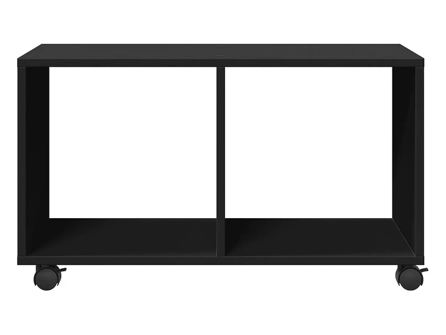 Armario con ruedas madera ingeniería negro 72x33x42,5 cm