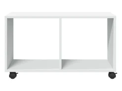 Armario con ruedas madera ingeniería blanco 72x33x42,5 cm