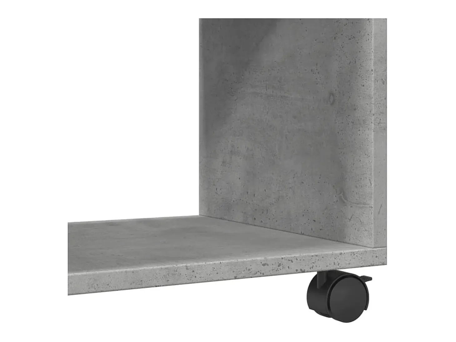 Armario con ruedas madera ingeniería gris hormigón 72x33x42,5cm