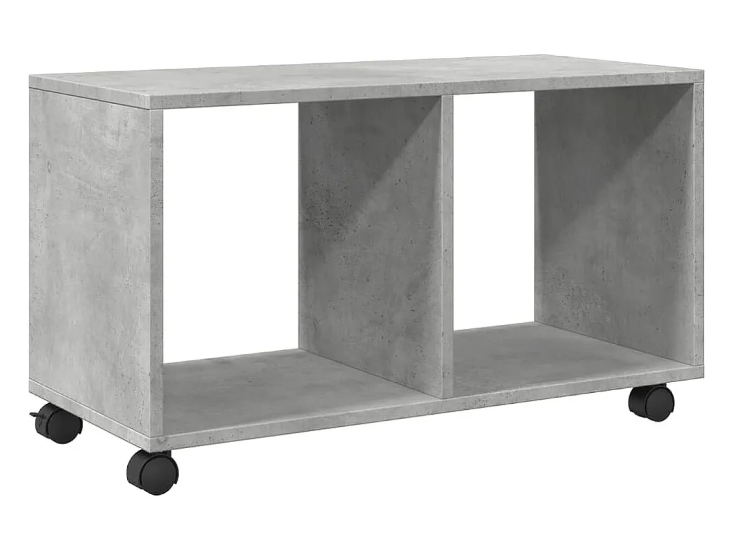 Armario con ruedas madera ingeniería gris hormigón 72x33x42,5cm