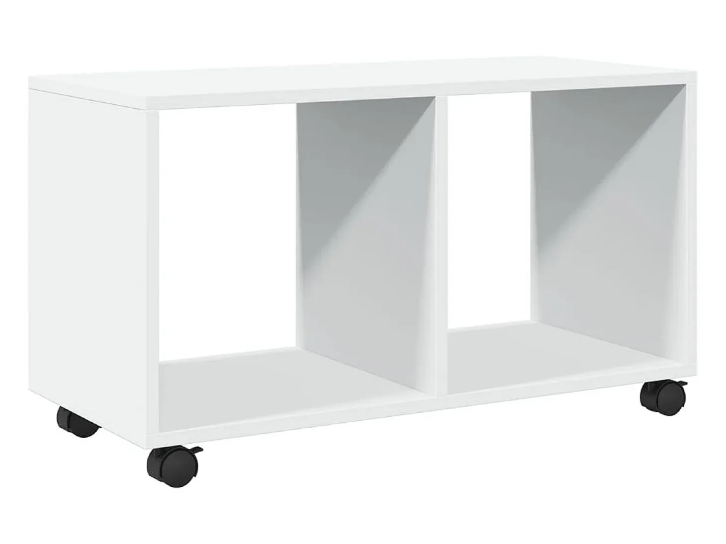 Armario con ruedas madera ingeniería blanco 72x33x42,5 cm