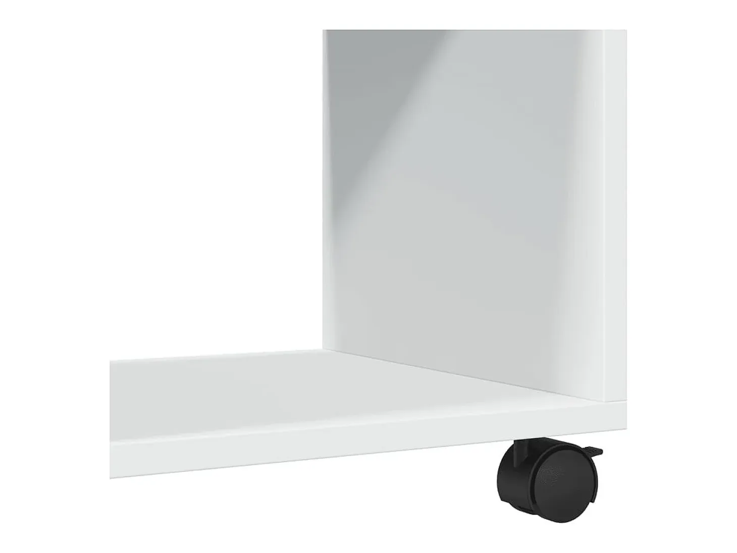 Armario con ruedas madera ingeniería blanco 72x33x42,5 cm