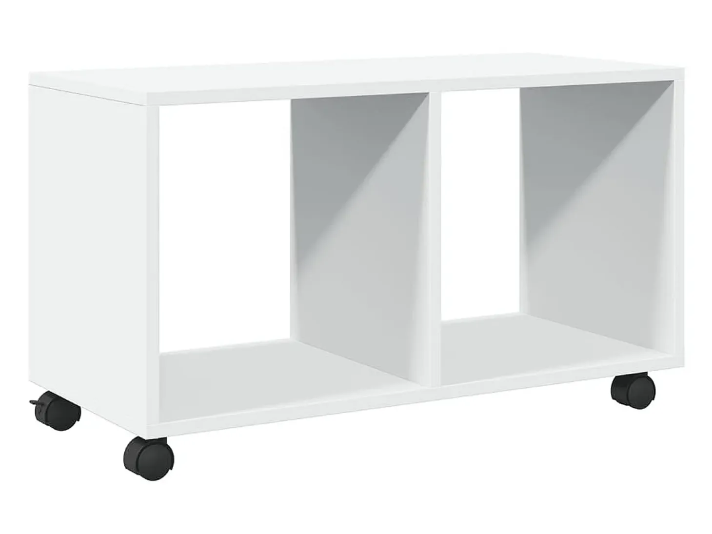 Armario con ruedas madera ingeniería blanco 72x33x42,5 cm