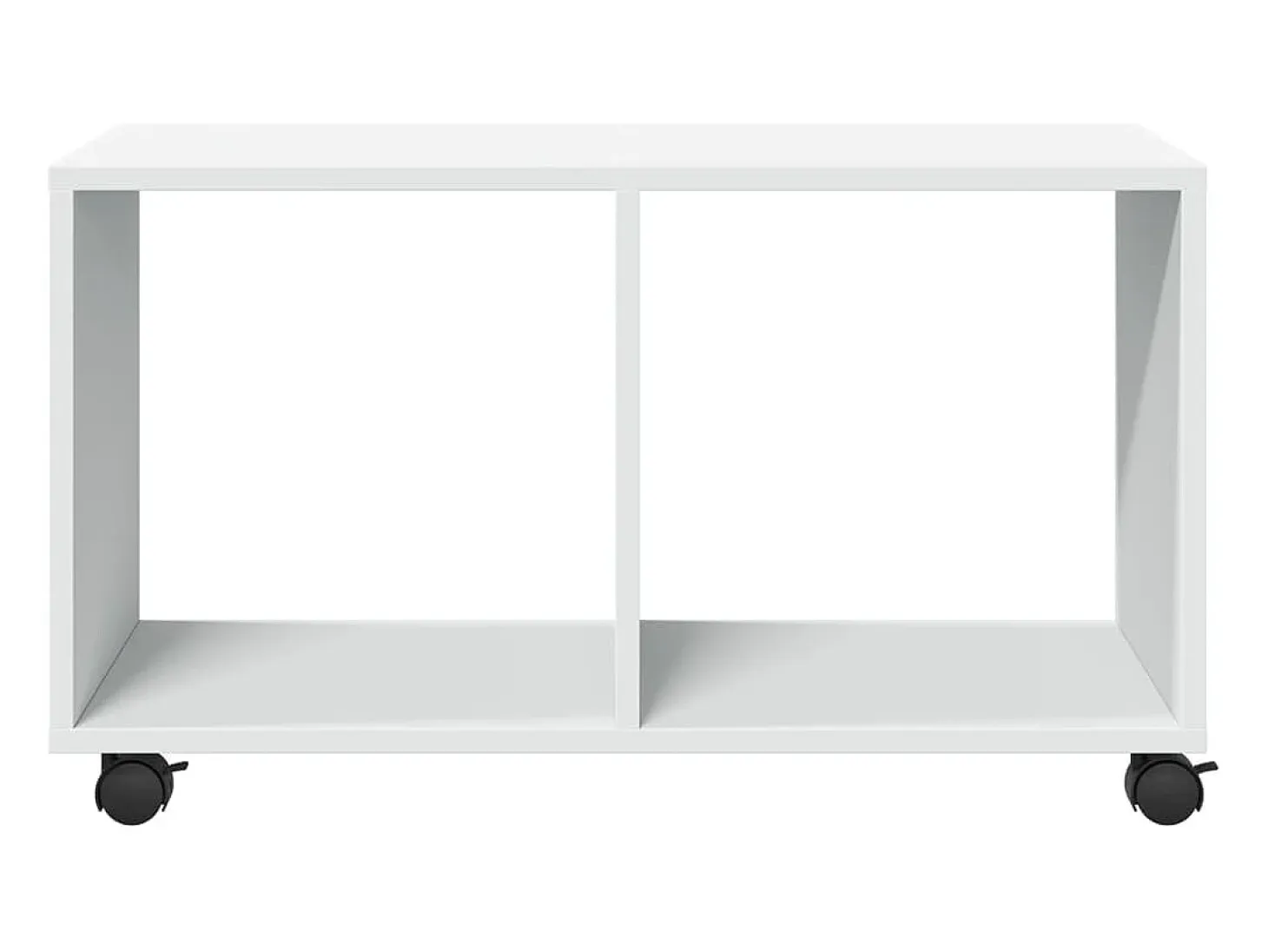 Armario con ruedas madera ingeniería blanco 72x33x42,5 cm
