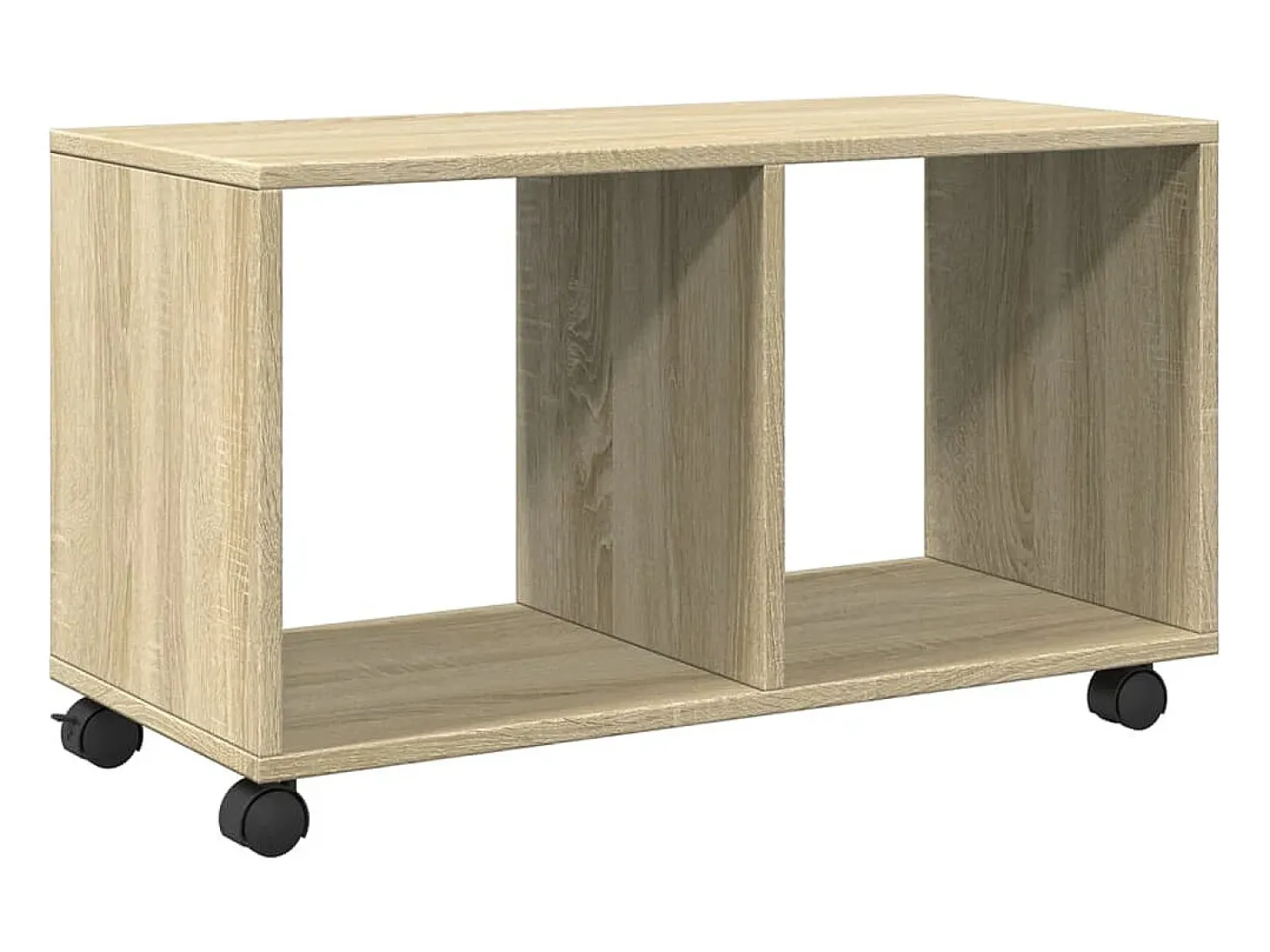 Armario con ruedas madera ingeniería roble Sonoma 72x33x42,5 cm