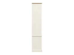 Armario con vitrina VIGO madera maciza pino blanco 85x35x170 cm